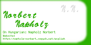 norbert napholz business card